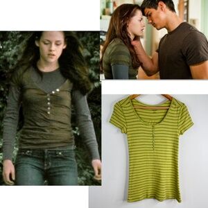 ASO ALT Bella Swan Cliff Diving Short Sleeve Babydoll Henley S Twilightcore Y2K